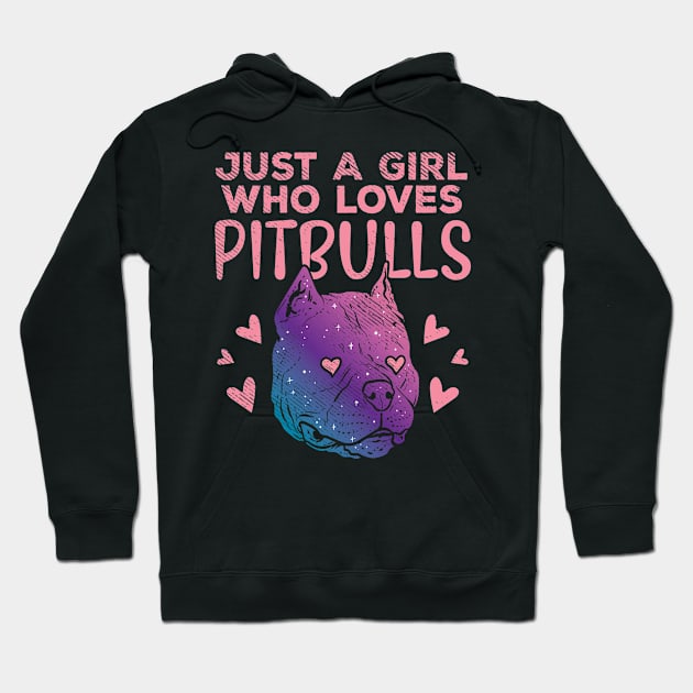 Pitbull Girl Who Loves Pitbulls Hoodie by Shirtjaeger